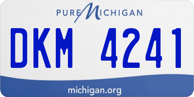 MI license plate DKM4241