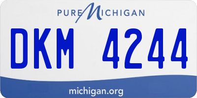 MI license plate DKM4244