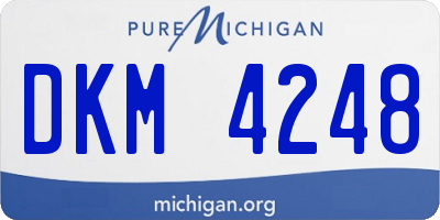 MI license plate DKM4248