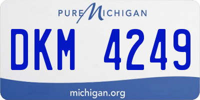 MI license plate DKM4249