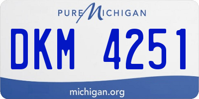 MI license plate DKM4251