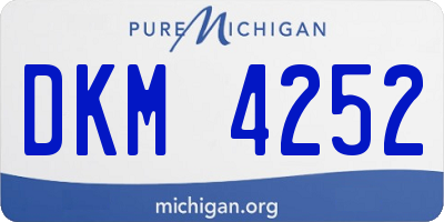 MI license plate DKM4252