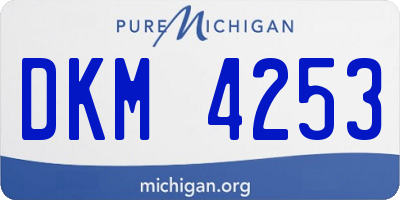 MI license plate DKM4253