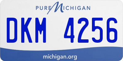 MI license plate DKM4256