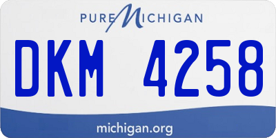 MI license plate DKM4258