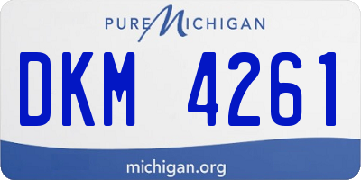 MI license plate DKM4261