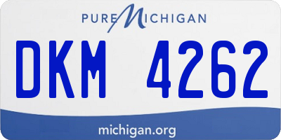 MI license plate DKM4262