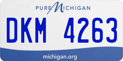 MI license plate DKM4263
