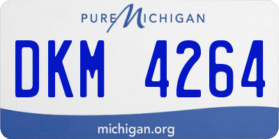 MI license plate DKM4264