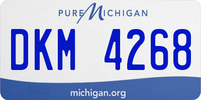 MI license plate DKM4268