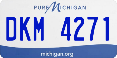 MI license plate DKM4271