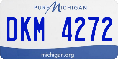 MI license plate DKM4272