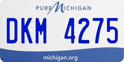 MI license plate DKM4275