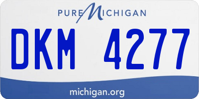 MI license plate DKM4277