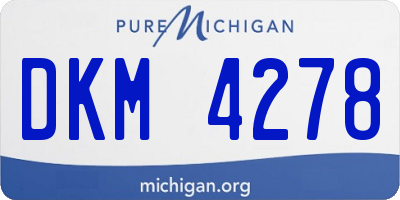 MI license plate DKM4278
