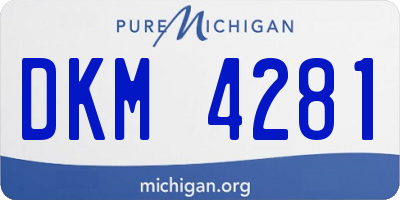 MI license plate DKM4281