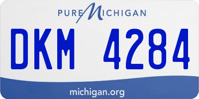MI license plate DKM4284
