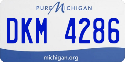 MI license plate DKM4286