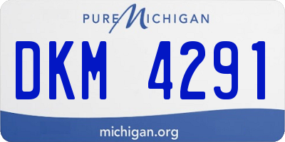 MI license plate DKM4291