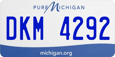 MI license plate DKM4292