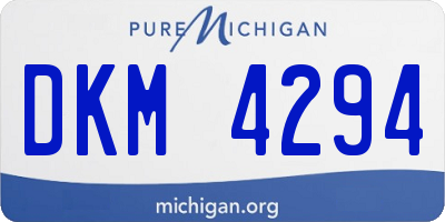 MI license plate DKM4294