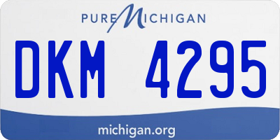 MI license plate DKM4295