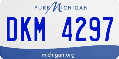 MI license plate DKM4297