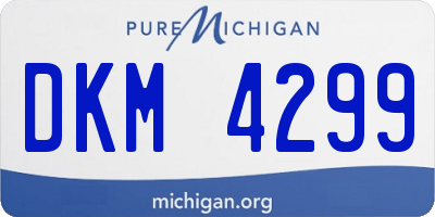 MI license plate DKM4299