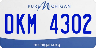 MI license plate DKM4302
