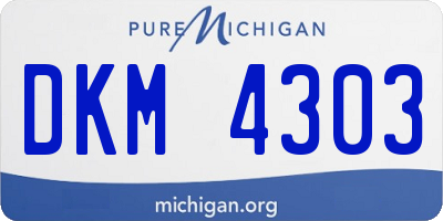 MI license plate DKM4303