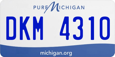 MI license plate DKM4310