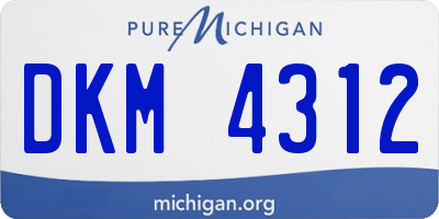 MI license plate DKM4312