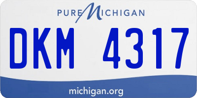 MI license plate DKM4317