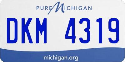MI license plate DKM4319