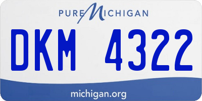 MI license plate DKM4322