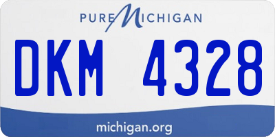 MI license plate DKM4328