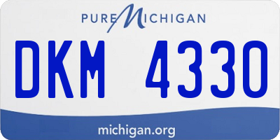 MI license plate DKM4330