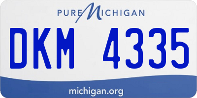 MI license plate DKM4335