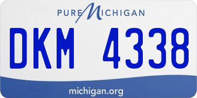 MI license plate DKM4338