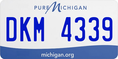 MI license plate DKM4339