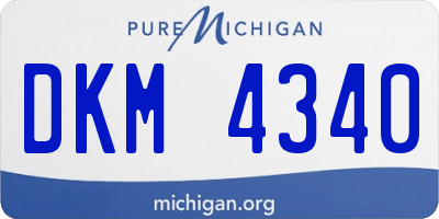 MI license plate DKM4340