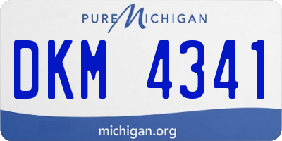 MI license plate DKM4341