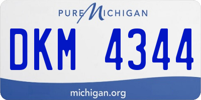 MI license plate DKM4344