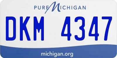 MI license plate DKM4347