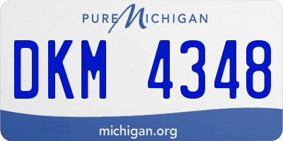 MI license plate DKM4348