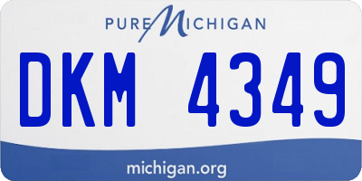 MI license plate DKM4349