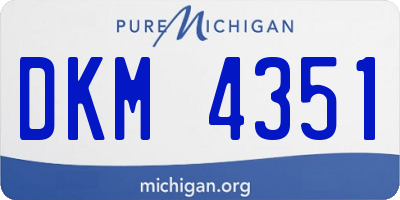MI license plate DKM4351