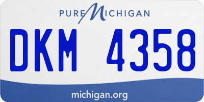 MI license plate DKM4358