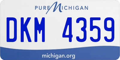 MI license plate DKM4359