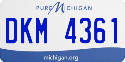 MI license plate DKM4361